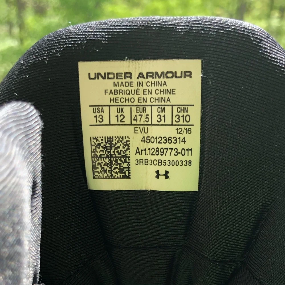 Under Armour Black & White Football Cleats - Picture 5 of 10